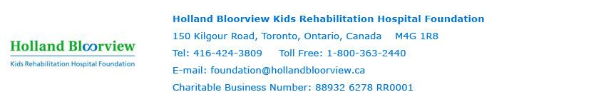 Holland Bloorview Kids Rehabilitation Hospital Foundation