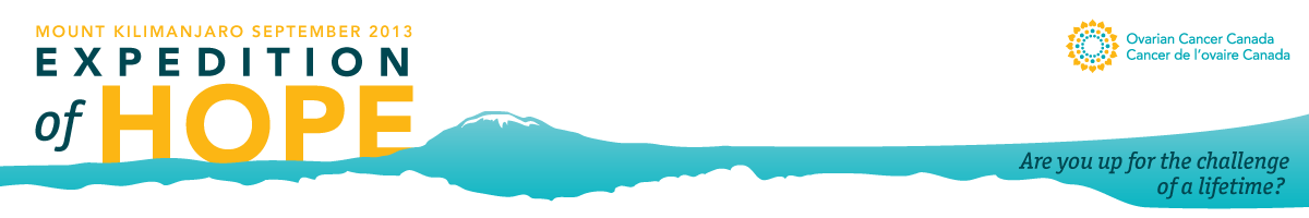 Expedition of Hope - in support of Ovarian Cancer Canada - september 2013