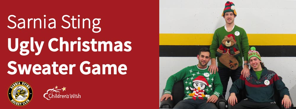 Sarnia Sting Ugly Christmas Sweater Game