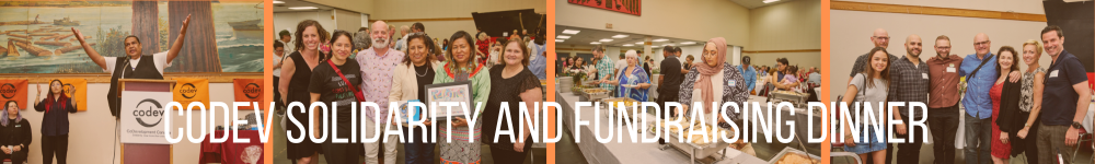 Banners features photos from the 2025 dinner